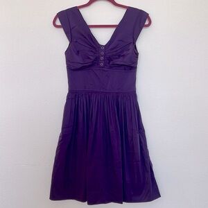 Maggie London Bustier Purple A-Line Mini Dress